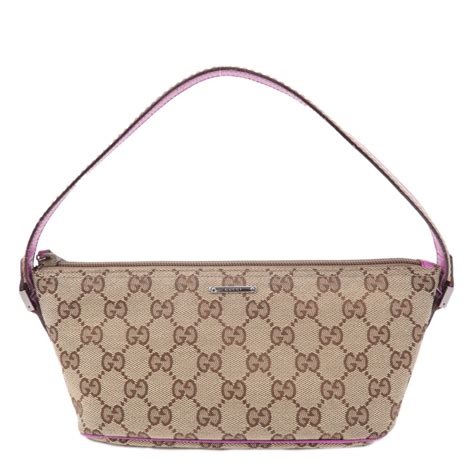 Gucci 141809 Beige GG Boat Pochette — Rediscover Vintage